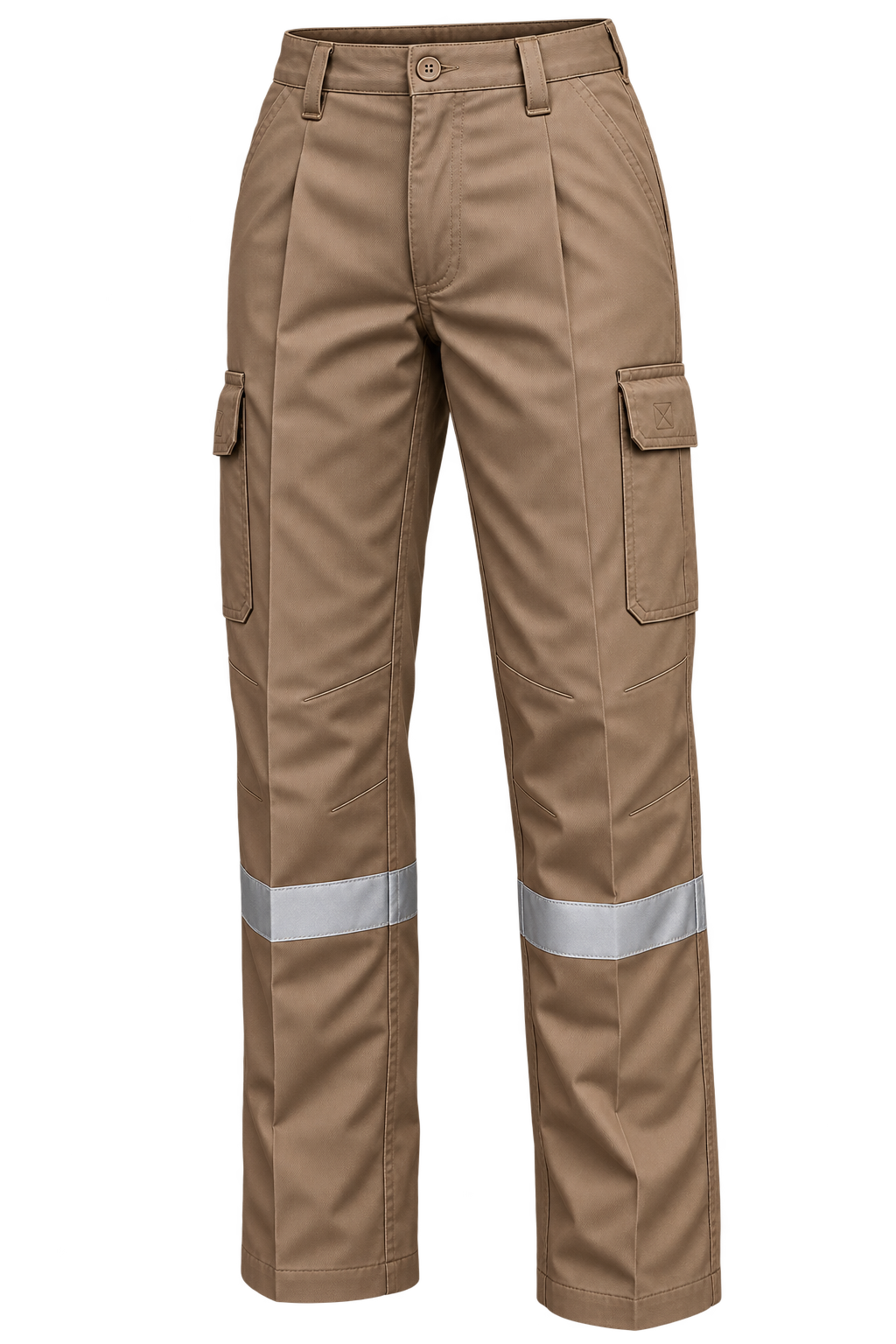 Pantalón Cargo Gabardina Hombre C/Reflectante 100% Algodón