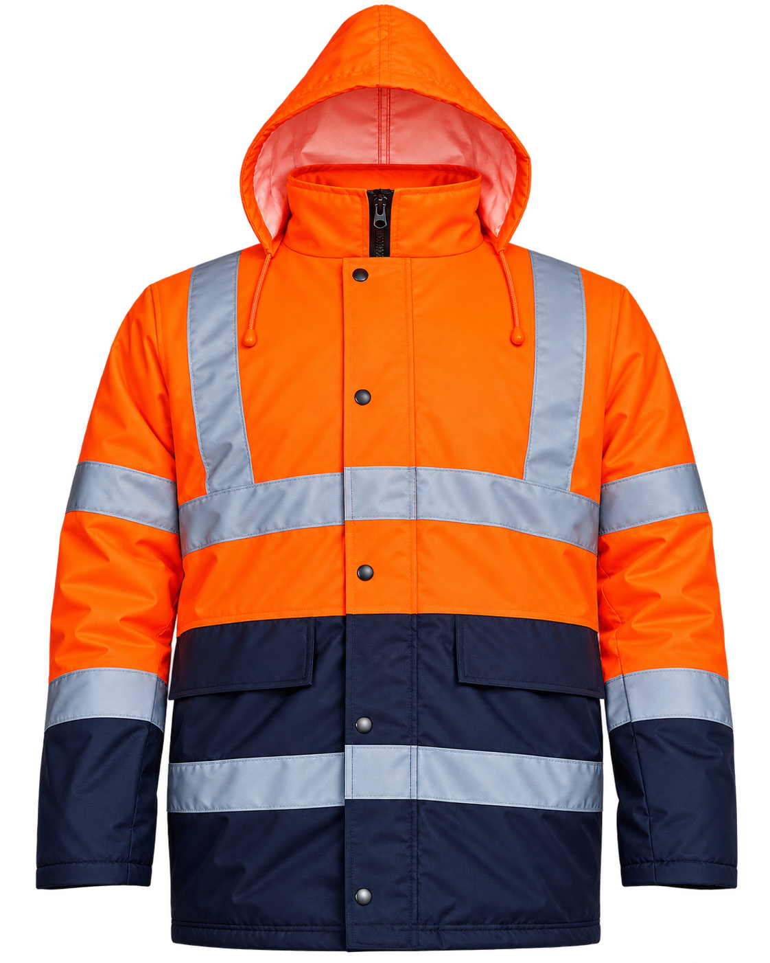 Parka Unisex Alta Visibilidad 100% Poliéster con Membrana PU