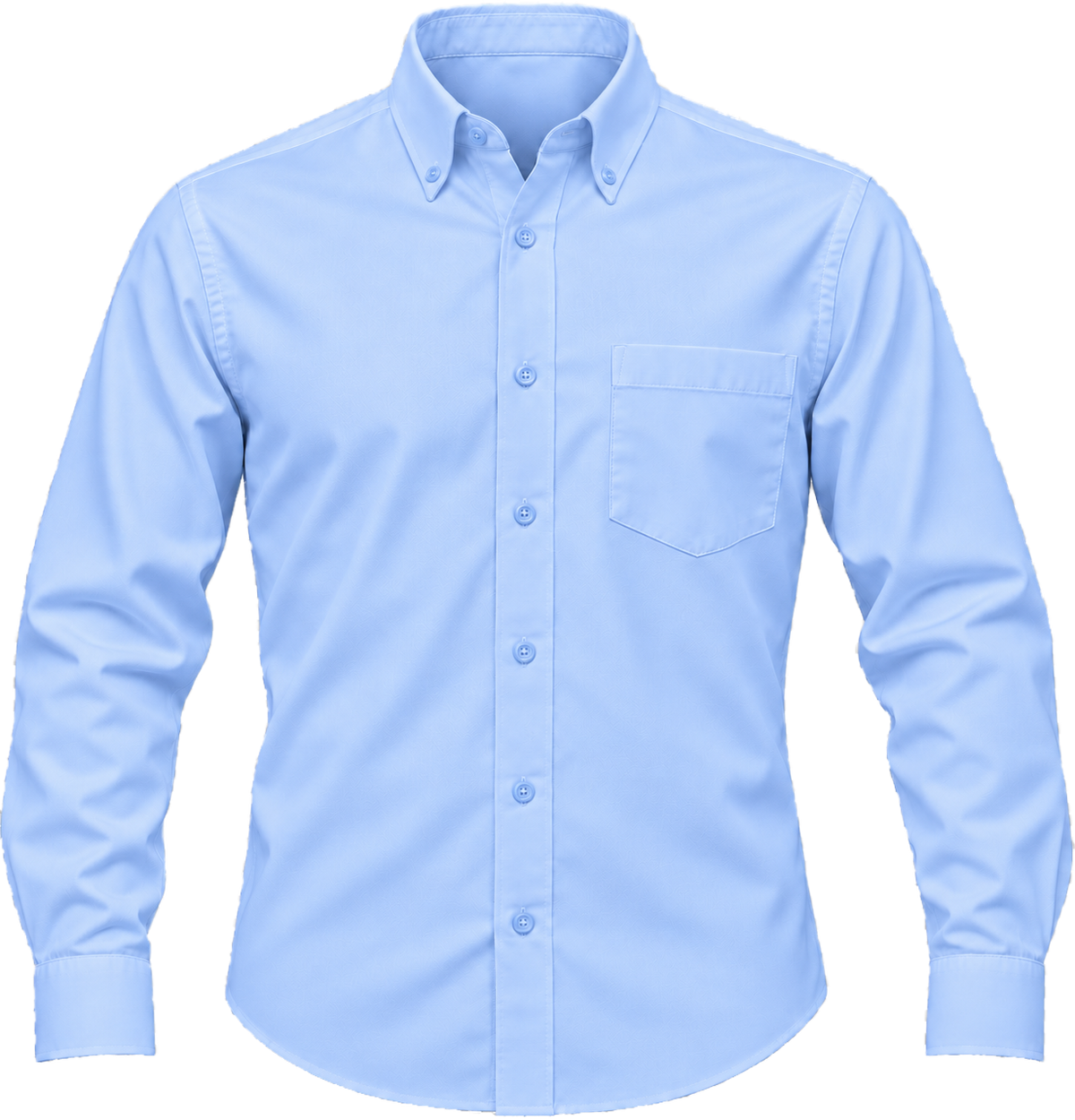 Camisa Oxford Bolsillo Pegado Manga Larga 60% Algodón 40% Poliéster 130 Grs.