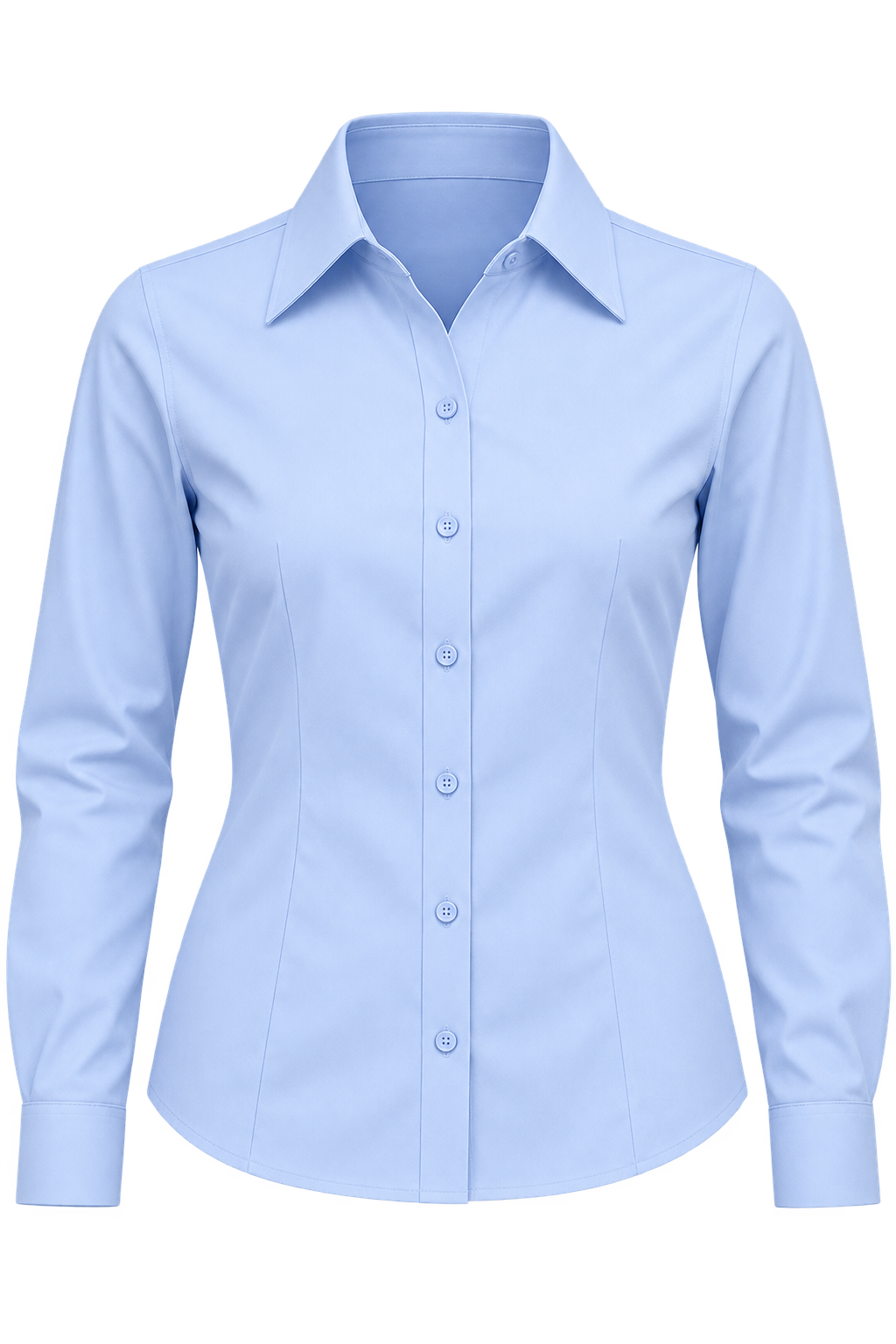 Blusa Oxford Bolsillo Pegado Manga Larga 60% Algodón  40% Poliéster 130 Grs.