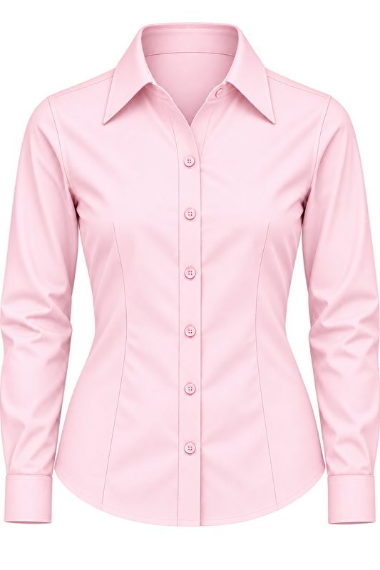 Blusa Oxford Bolsillo Pegado Manga Larga 100% Algodón  130 Grs.