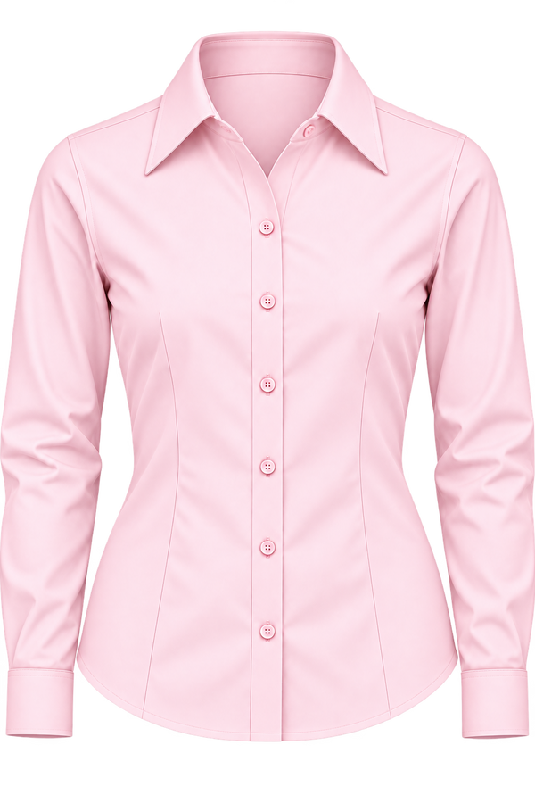 Blusa Oxford Bolsillo Pegado Manga Larga 100% Algodón  130 Grs.