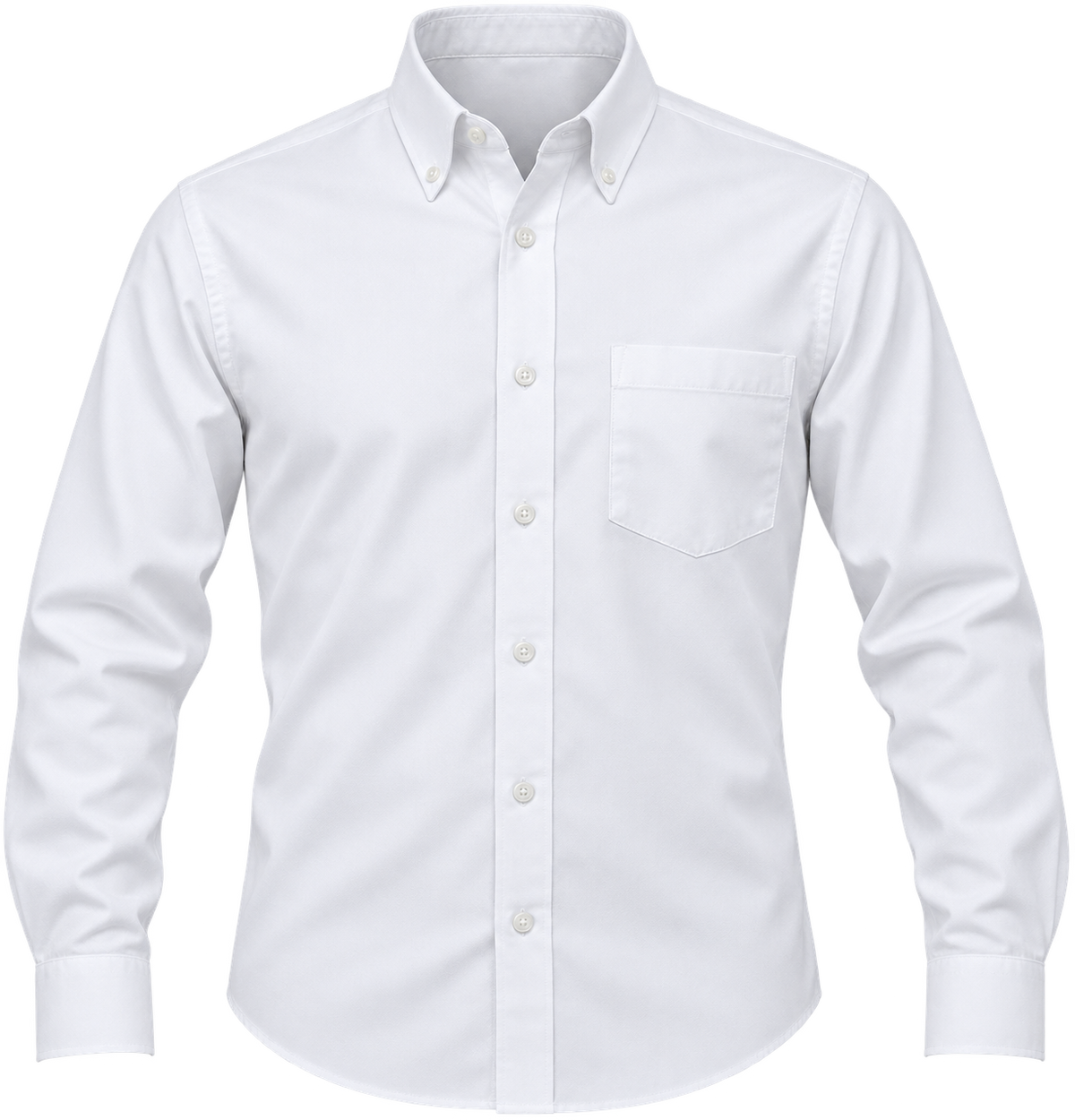Camisa Oxford Bolsillo Pegado Manga Larga 60% Algodón  40% Poliéster 130 Grs.