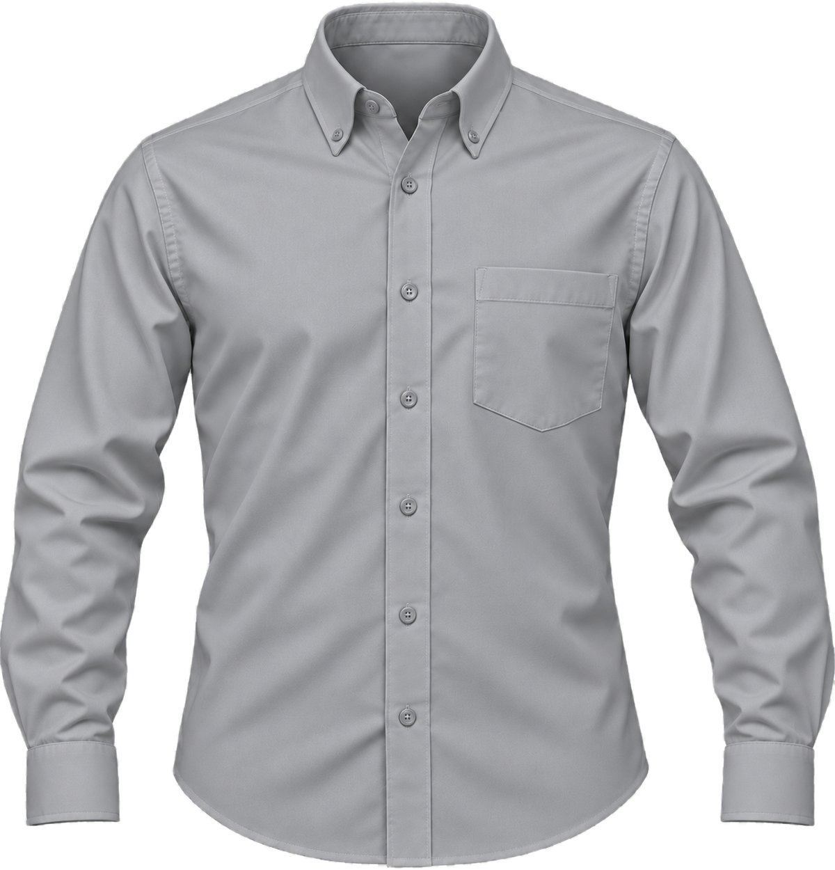 Camisa Oxford Bolsillo Pegado Manga Larga 60% Algodón  40% Poliéster 130 Grs.