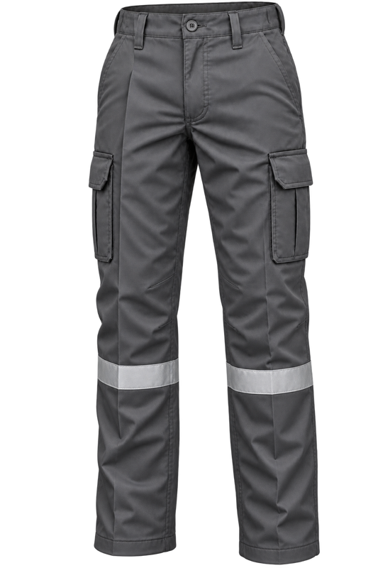 Pantalón Cargo Gabardina Hombre C/Reflectante 100% Algodón