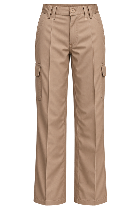 Pantalón Cargo Gabardina Mujer 65% Poliéster 35% Algodón