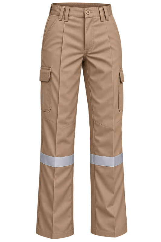 Pantalón Cargo Gabardina Mujer C/Reflectante 100% Algodón