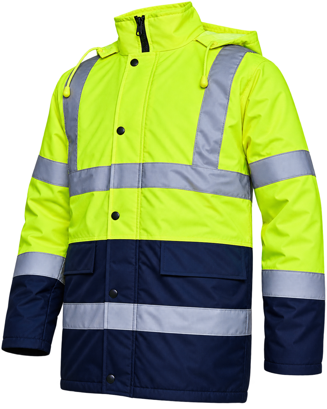 Parka Unisex Alta Visibilidad 100% Poliéster con Membrana PU