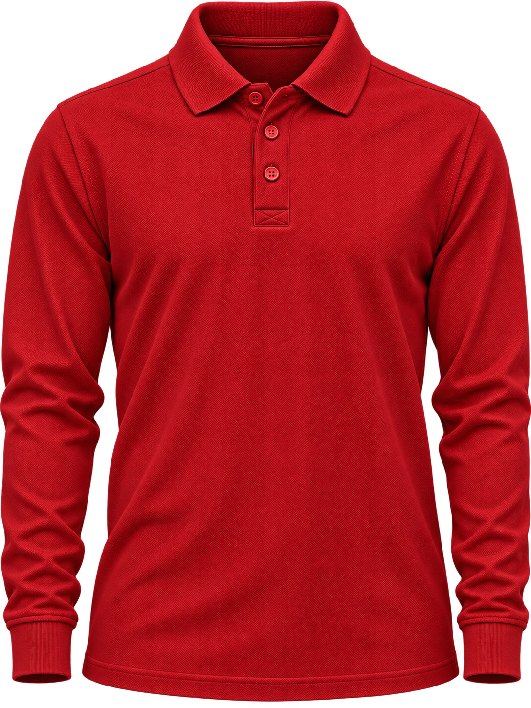Polera Pique Hombre Manga Larga 100% Algodón 230 Grs.