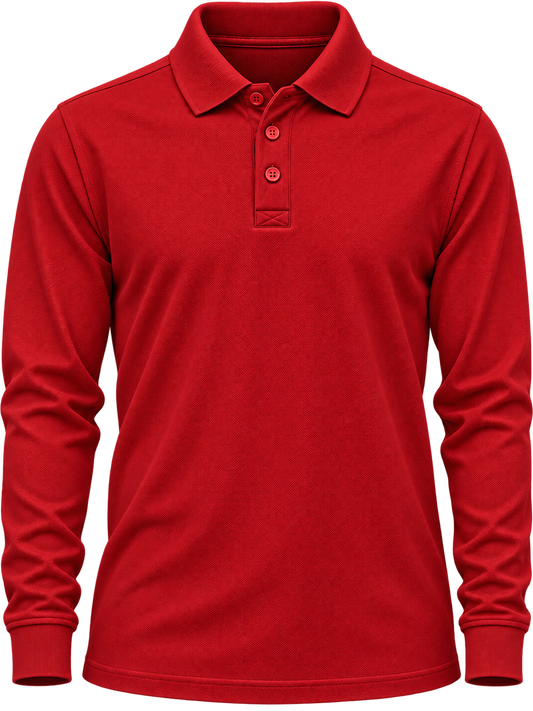 Polera Pique Hombre Manga Larga 100% Algodón 230 Grs.