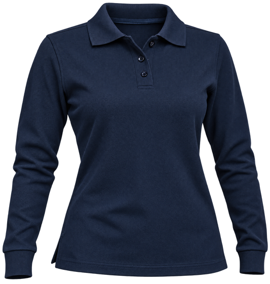 Polera Pique Mujer Manga Larga 65% Poliéster 35% Algodón 230 Grs.