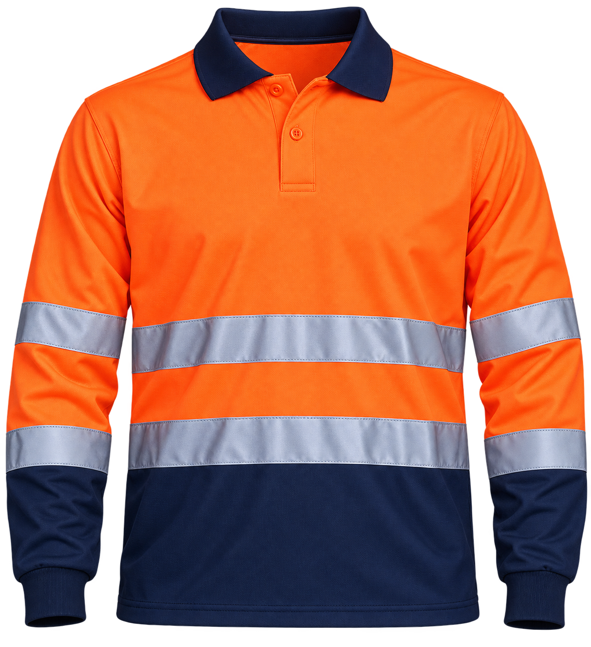 Polera Dry Fit  Hombre Alta Visibilidad Manga Larga 100% Poliéster 140 Grs.